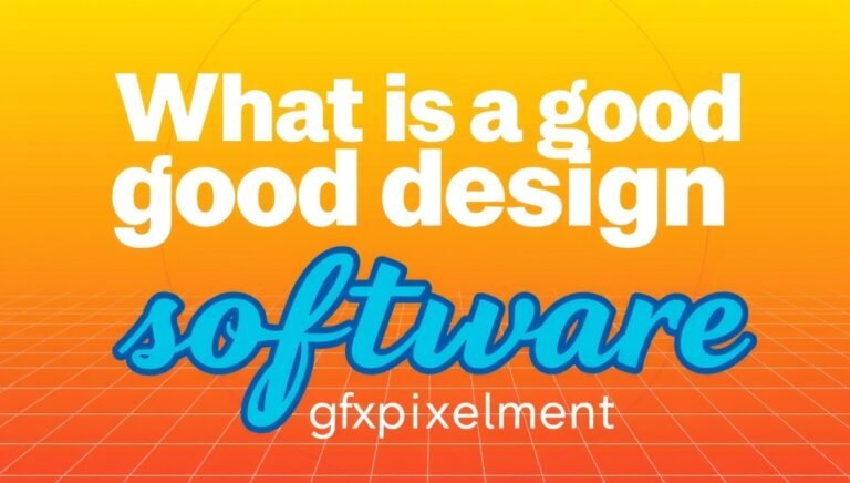 What is a Good Design Software Gfxpixelment
